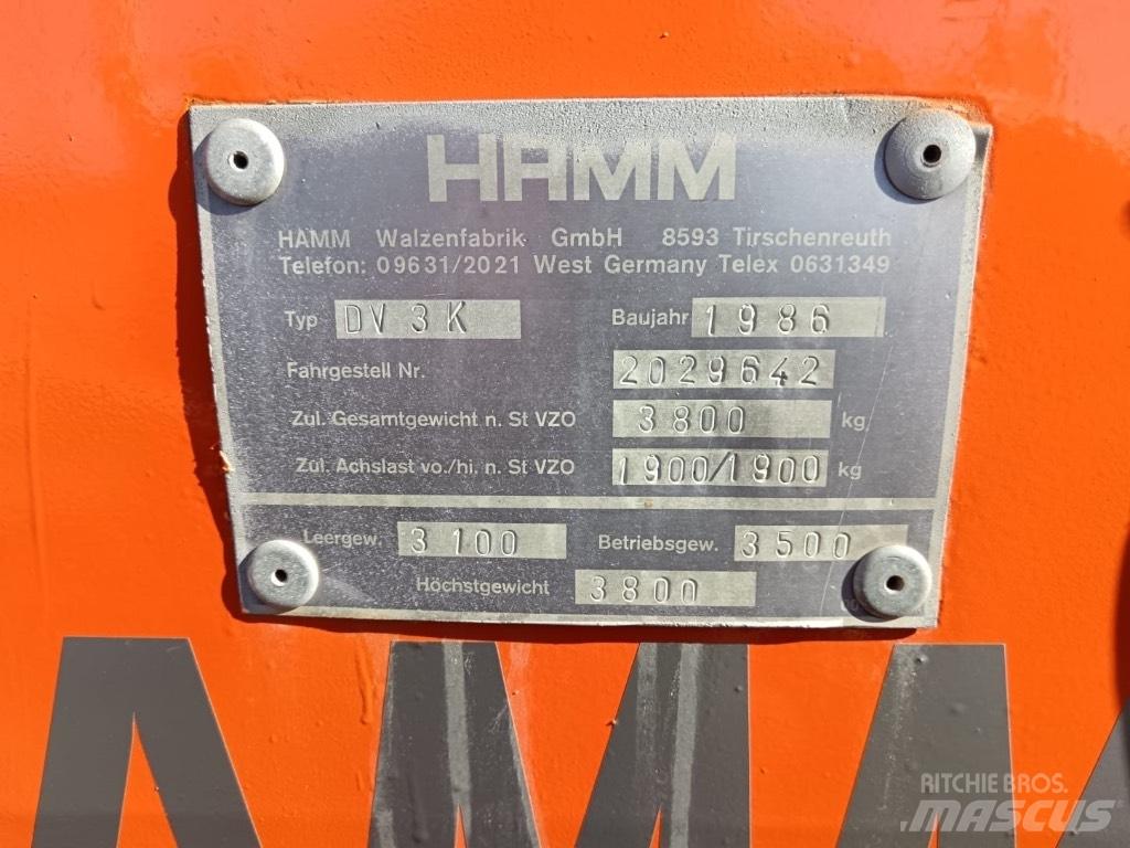 Hamm DV 3 K Tandemové válce