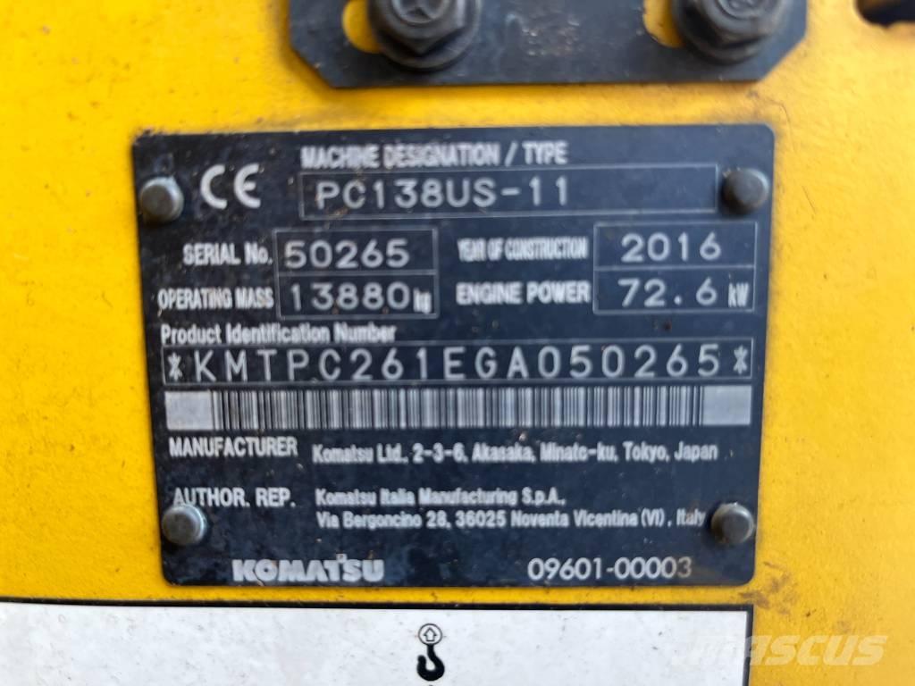 Komatsu PC 138 US-11 Pásová rýpadla