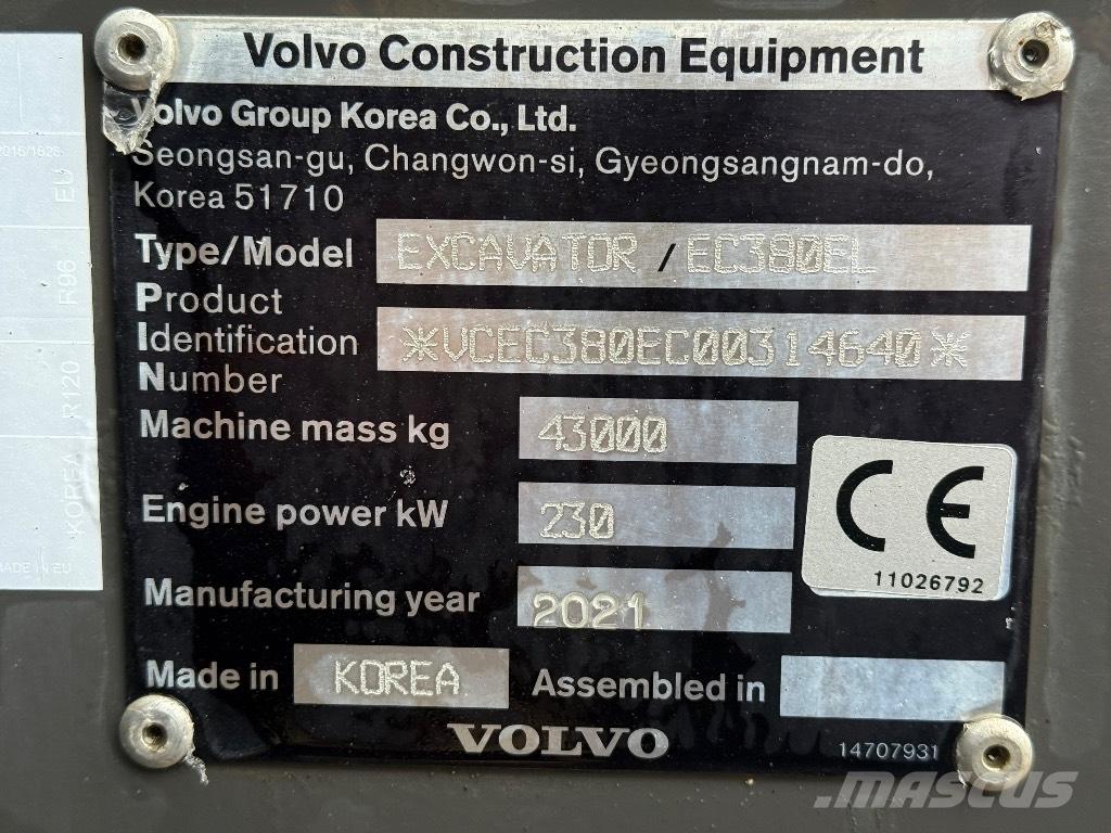 Volvo EC 380 EL Pásová rýpadla