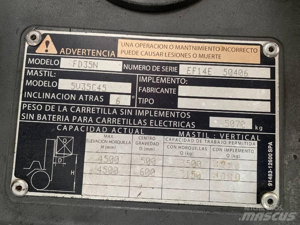 Mitsubishi FD35N Dieselové vozíky