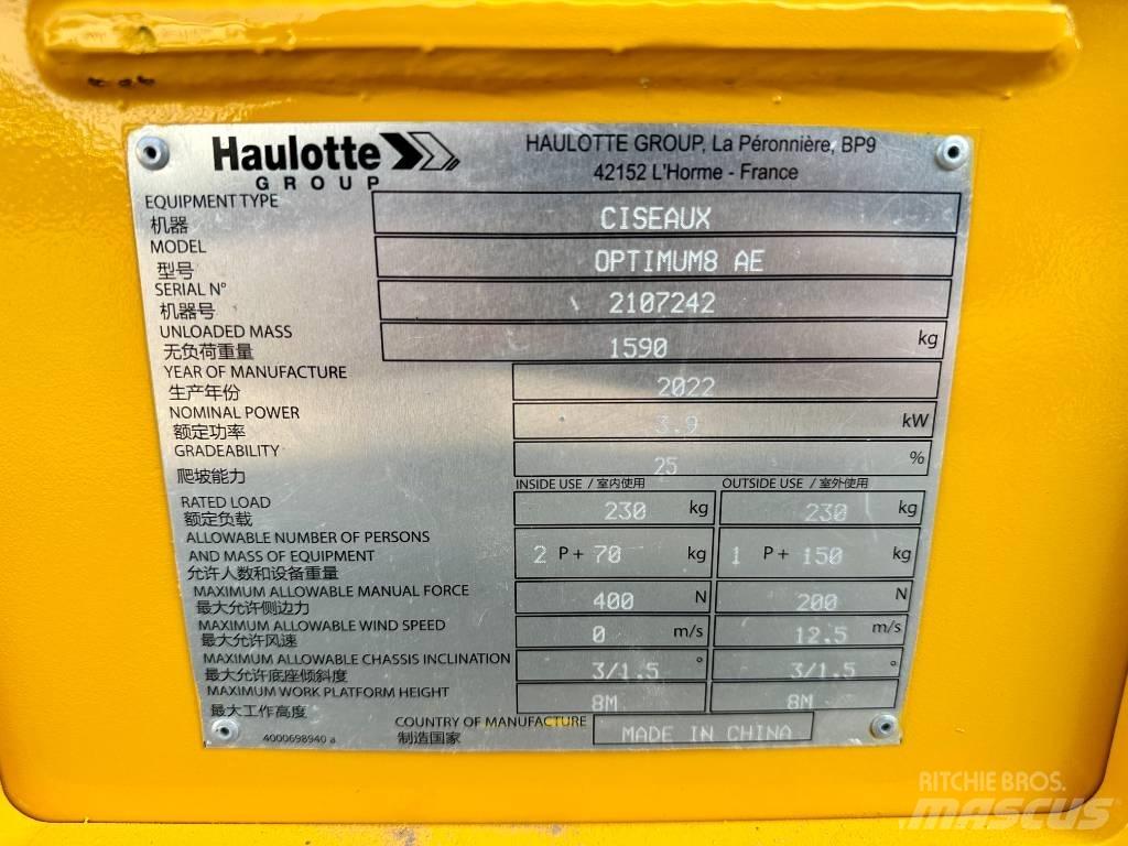 Haulotte OPTIMUM 8 Nůžková zvedací plošina