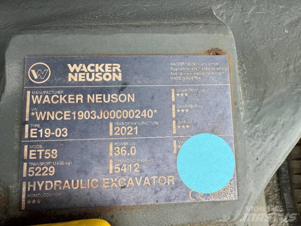 Wacker Neuson ET58 Pásová rýpadla