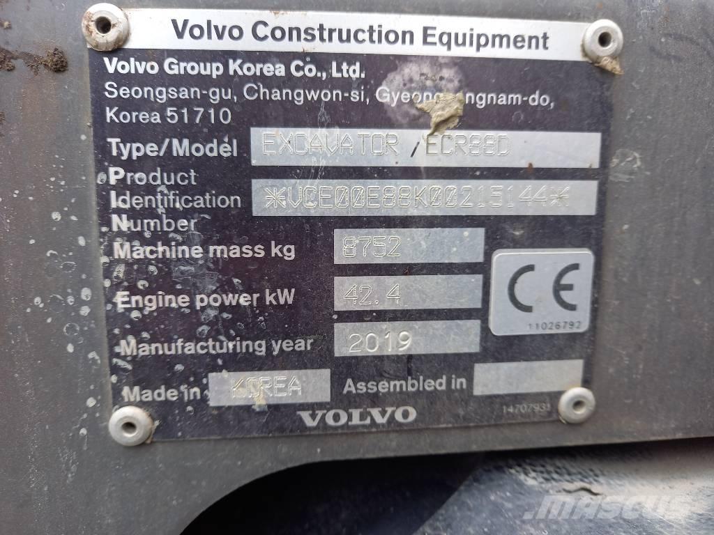 Volvo ECR 88 D Midi rýpadla 7t - 12t