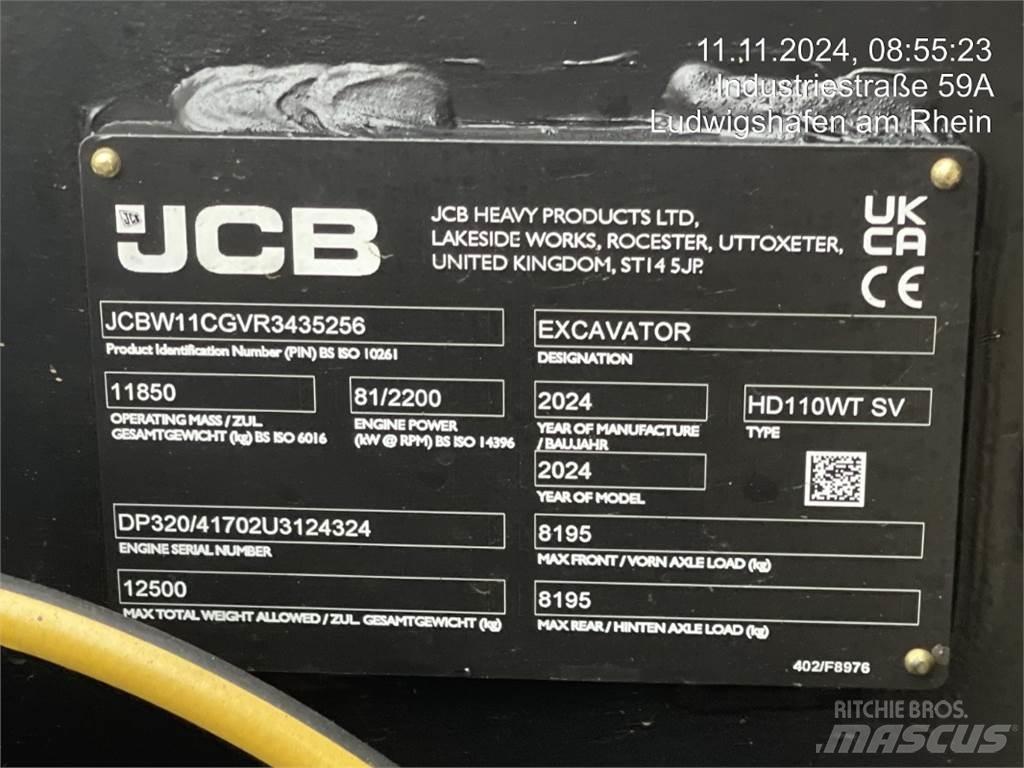 JCB HydraDig 110W Kolová rýpadla