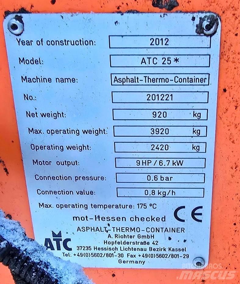 ATC 25 Asfaltové tepelné kontejnery