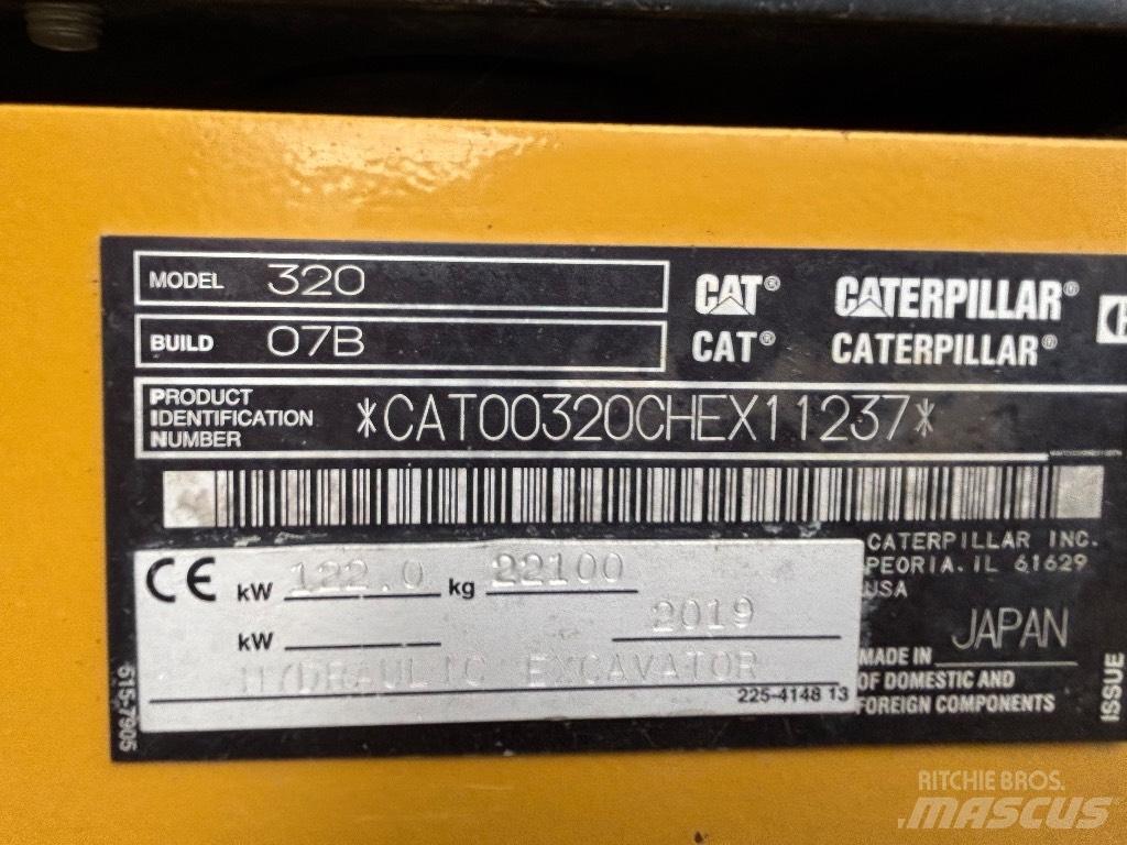 CAT 320 Pásová rýpadla