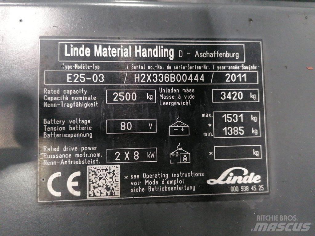 Linde E25-03 Akumulátorové vozíky