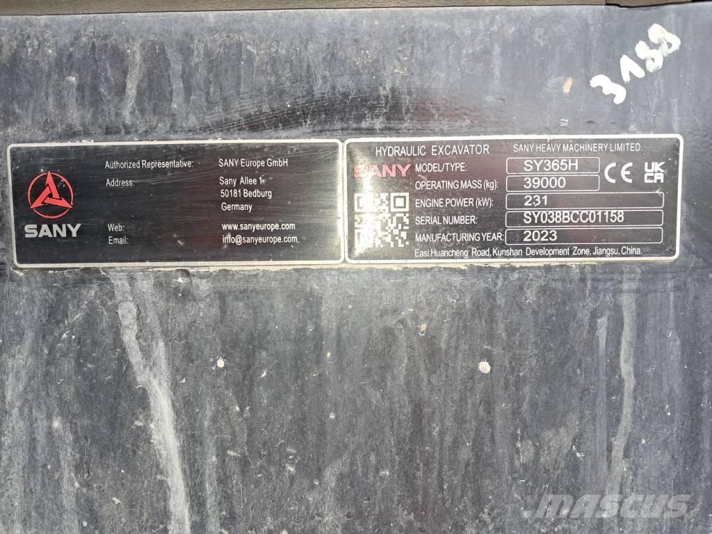 Sany SY 365 H Pásová rýpadla