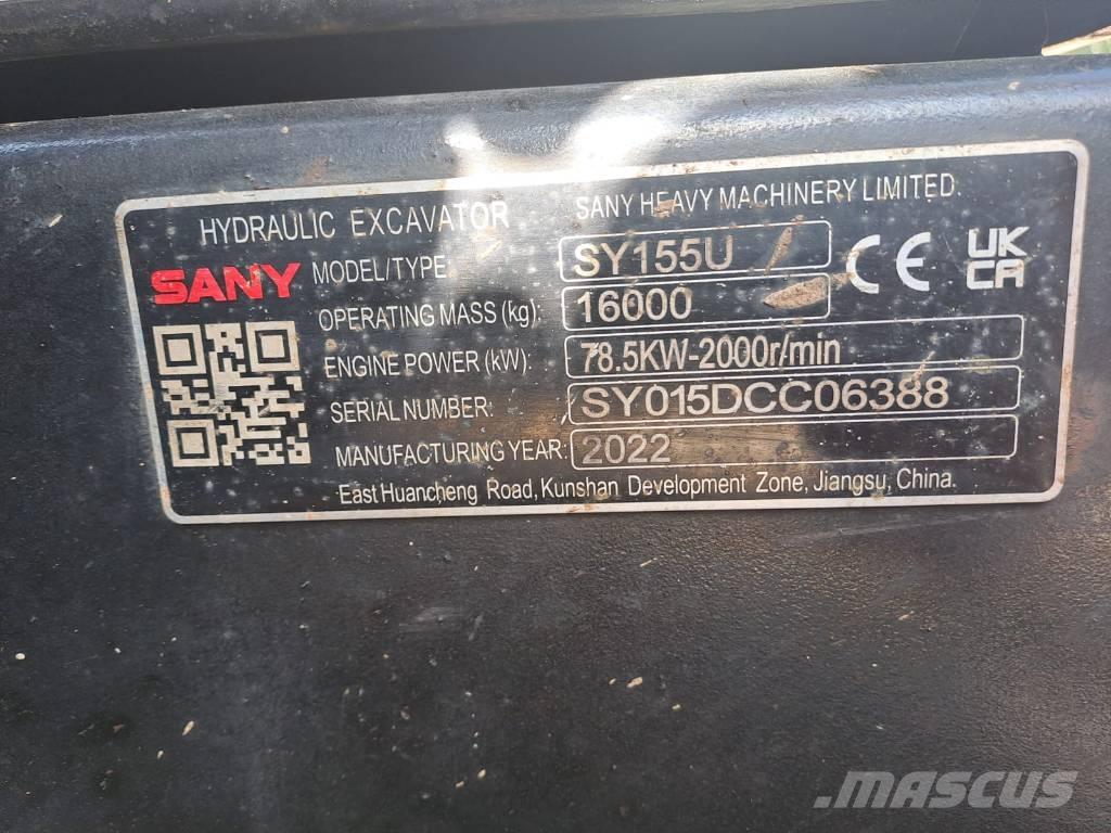 Sany SY 155 U Pásová rýpadla