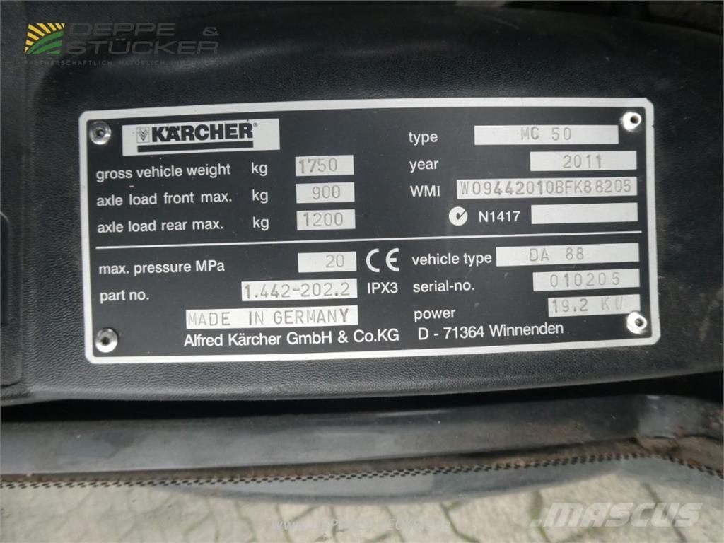 Kärcher MC 50 Zametací stroje