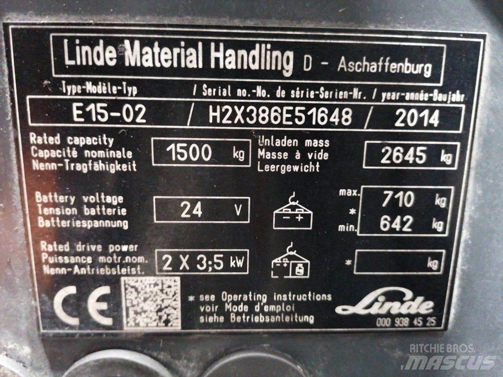 Linde E15-02 Akumulátorové vozíky
