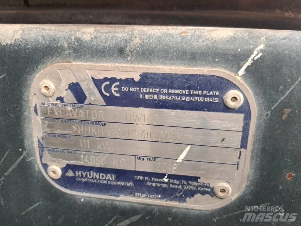 Hyundai HW140 Kolová rýpadla