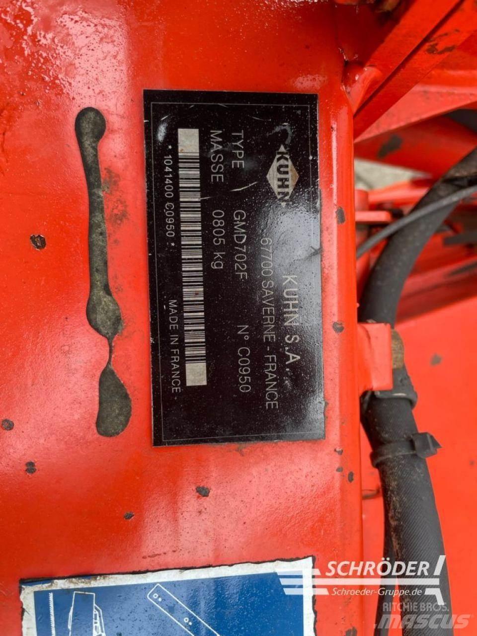 Kuhn GMD 702 F Žací stroje