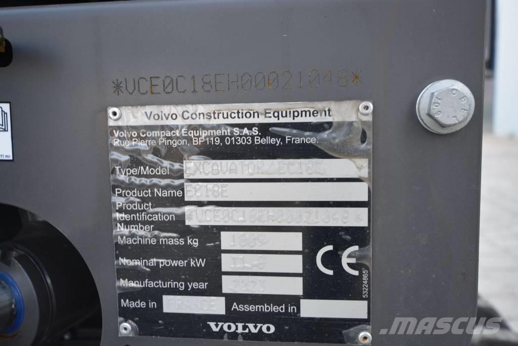 Volvo EC 18 E Mini rýpadla < 7t