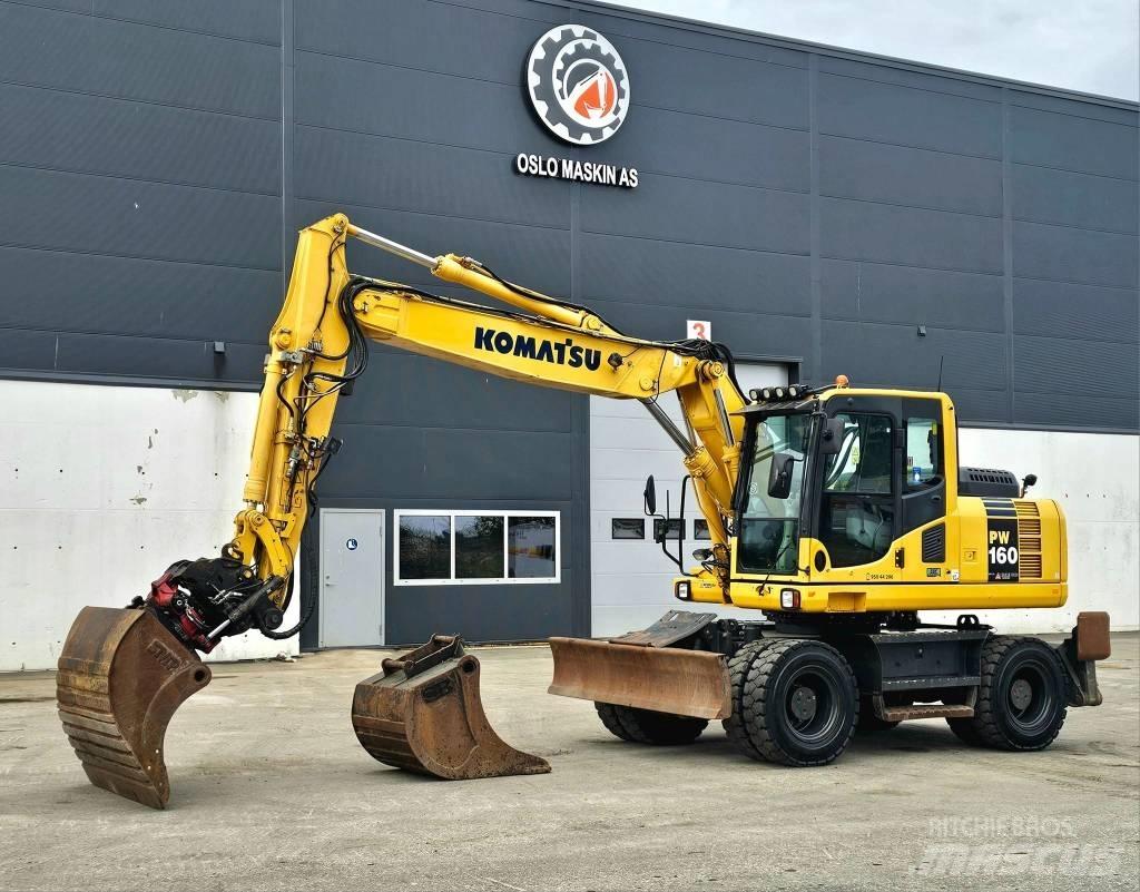Komatsu pw 160 -8 Kolová rýpadla