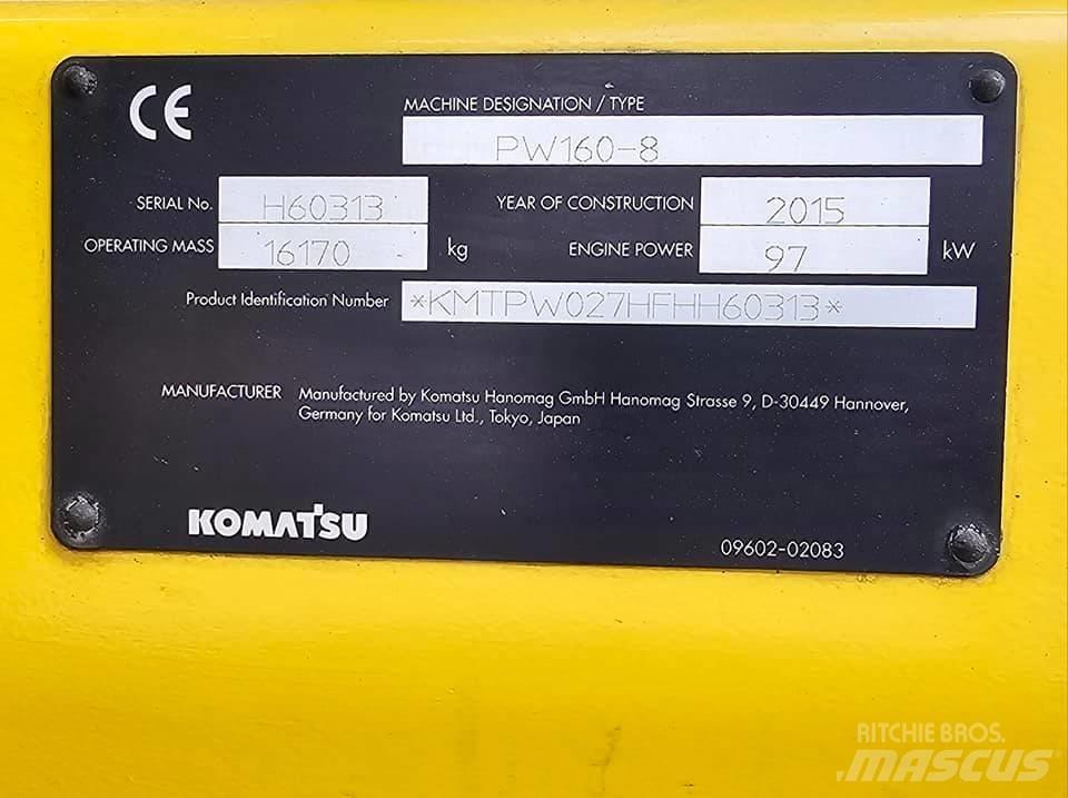 Komatsu pw 160 -8 Kolová rýpadla