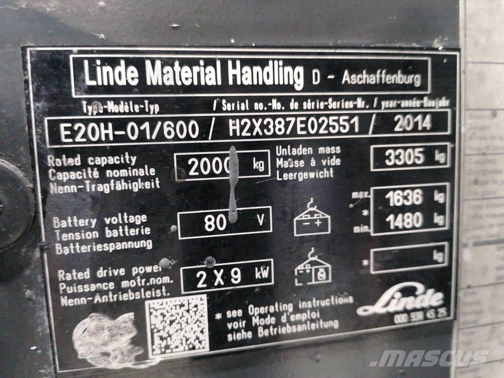 Linde E20H-01/600 Akumulátorové vozíky