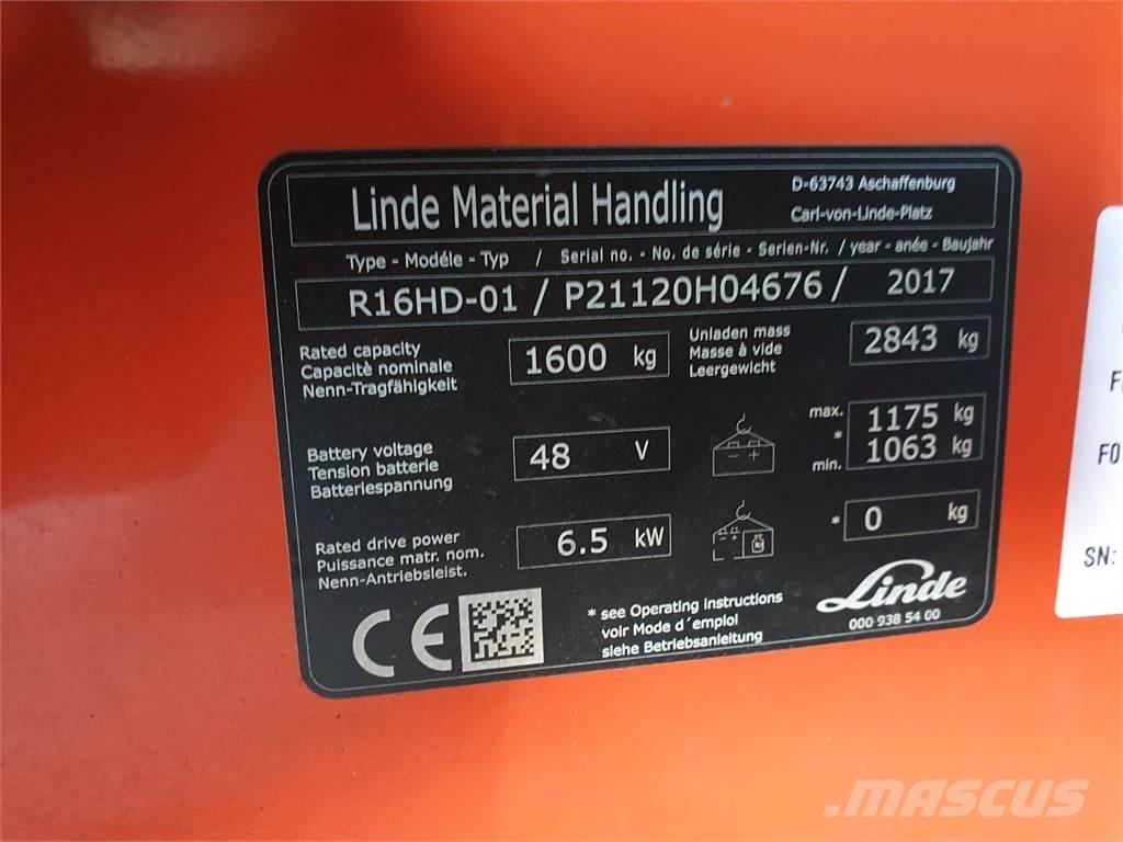 Linde R16HD Retraky
