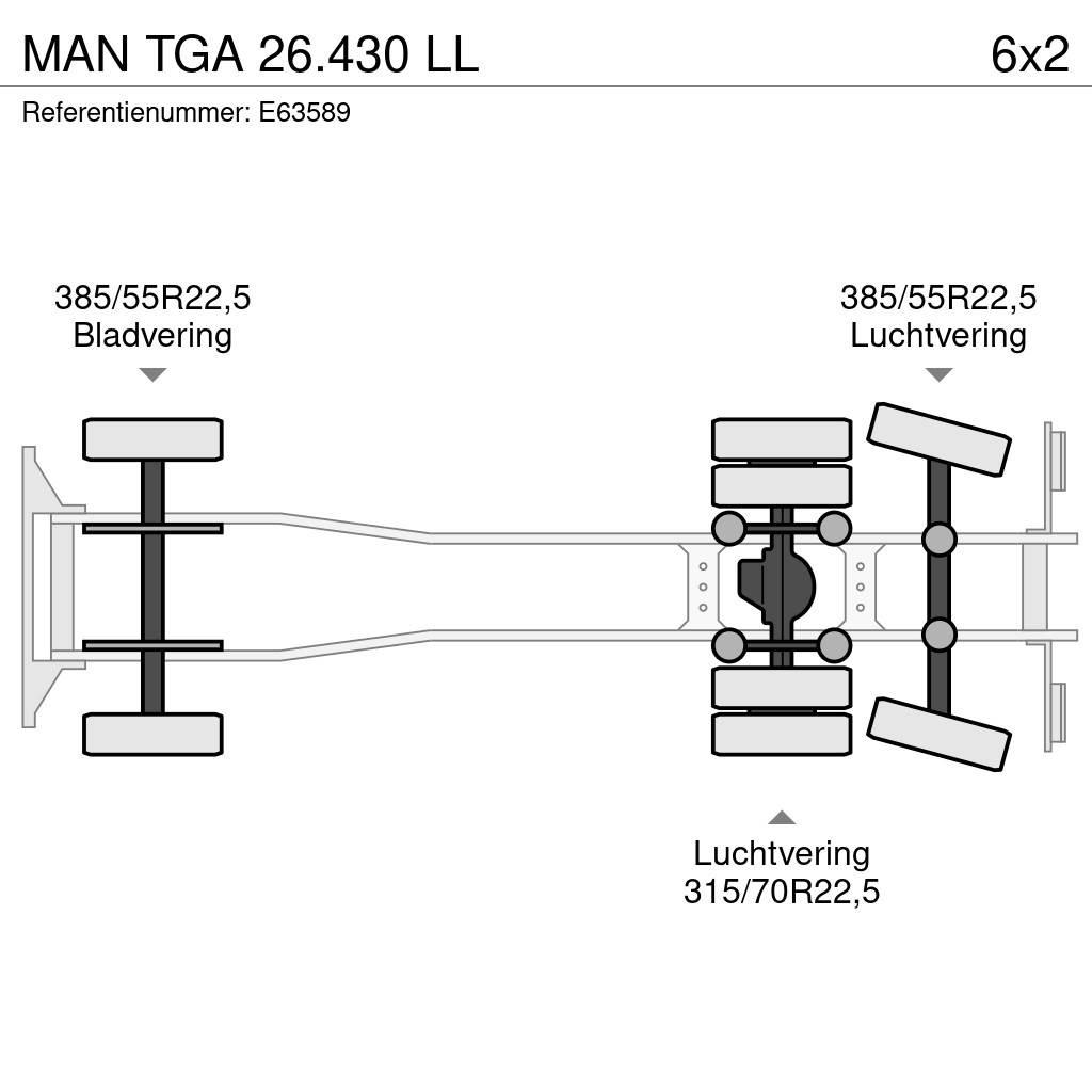 MAN TGA 26.430 LL Hákový nosič kontejnerů