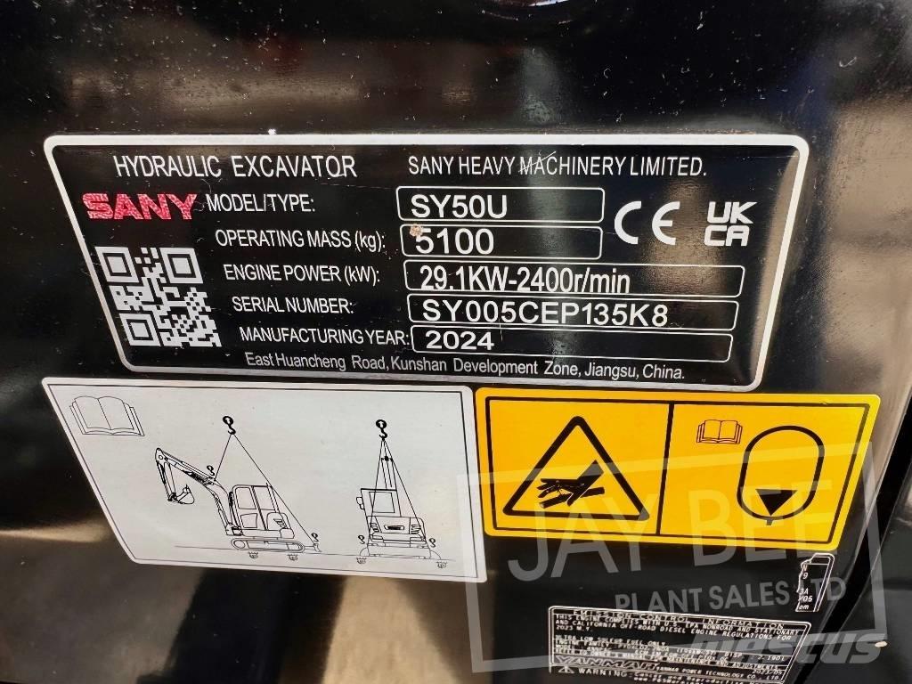 Sany SY 50 U Mini rýpadla < 7t