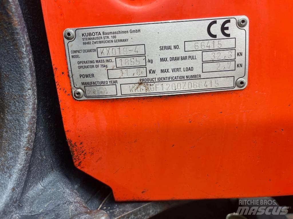 Kubota KX019-4 Mini rýpadla < 7t