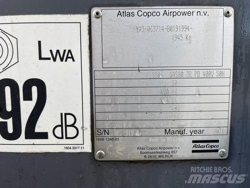 Atlas Copco QAS 80 Naftové generátory