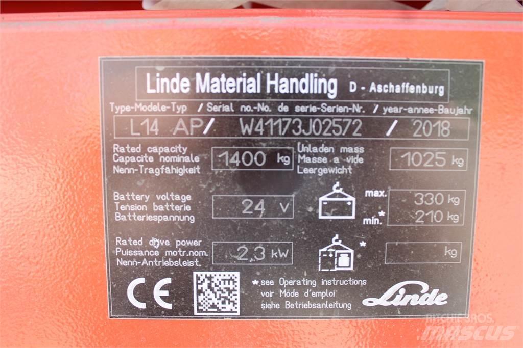 Linde L14APi Ručně vedené vysokozdvižné vozíky