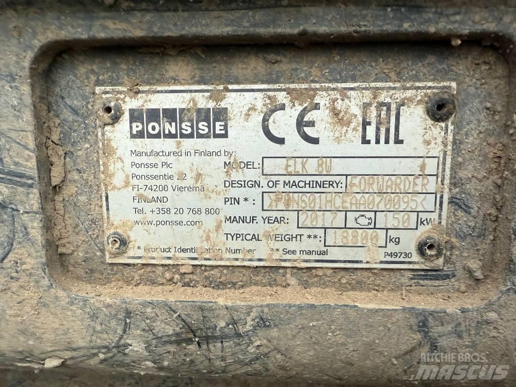Ponsse ELK 8W Vyvážecí traktory