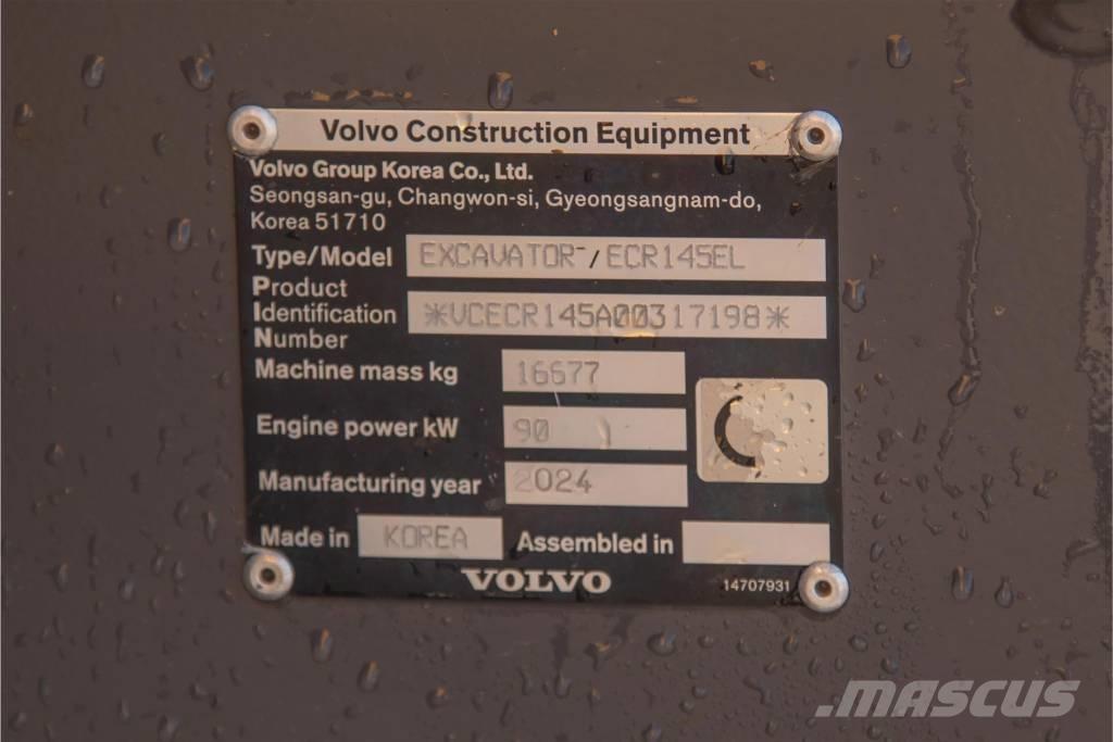 Volvo ECR 145 E Pásová rýpadla