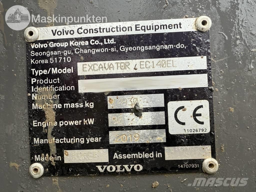 Volvo EC 140 EL Pásová rýpadla