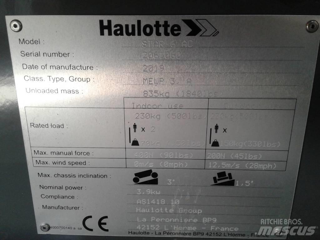 Haulotte Star 6 Vertikální sloupové výtahy