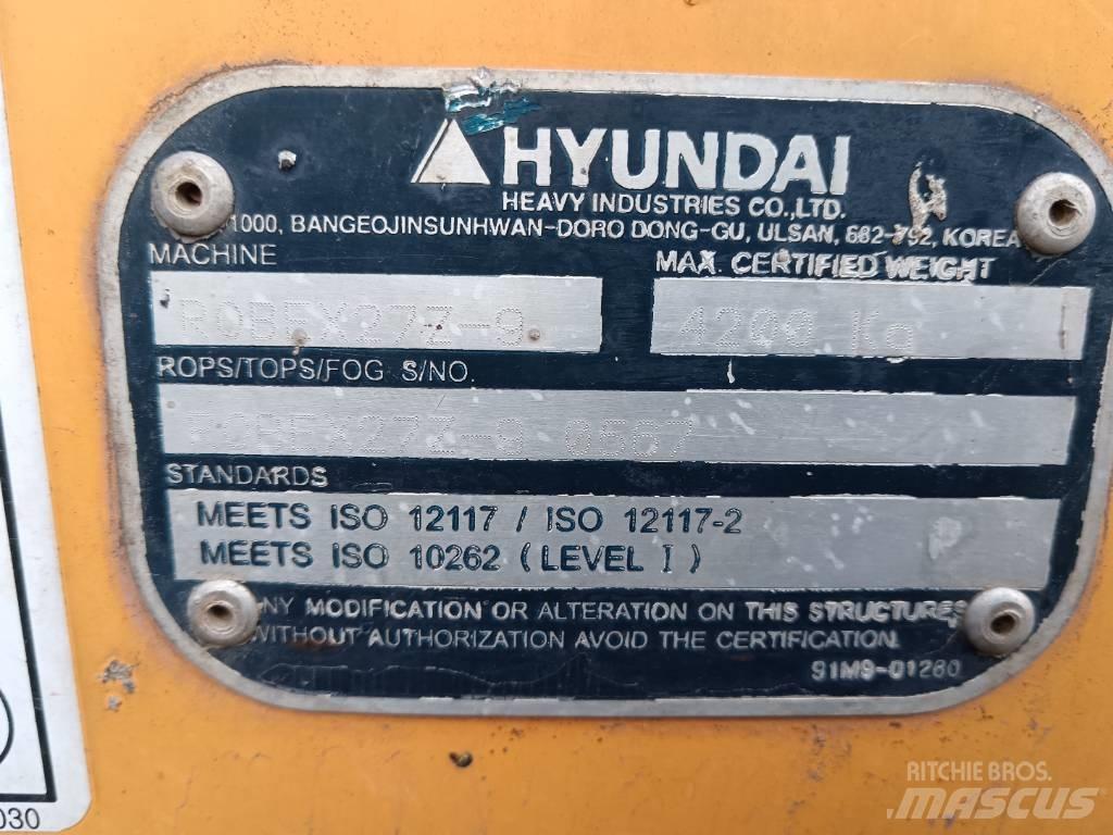 Hyundai Robex 27 Z-9 Mini rýpadla < 7t