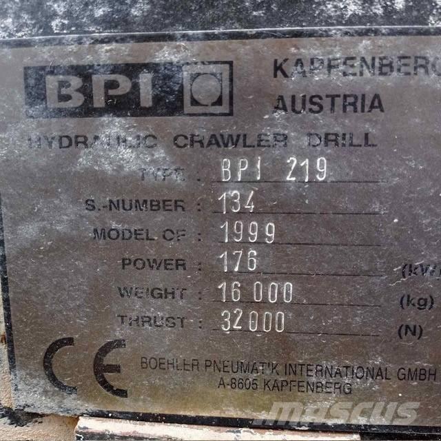 Böhler BPI 219 Velké vrtací stroje