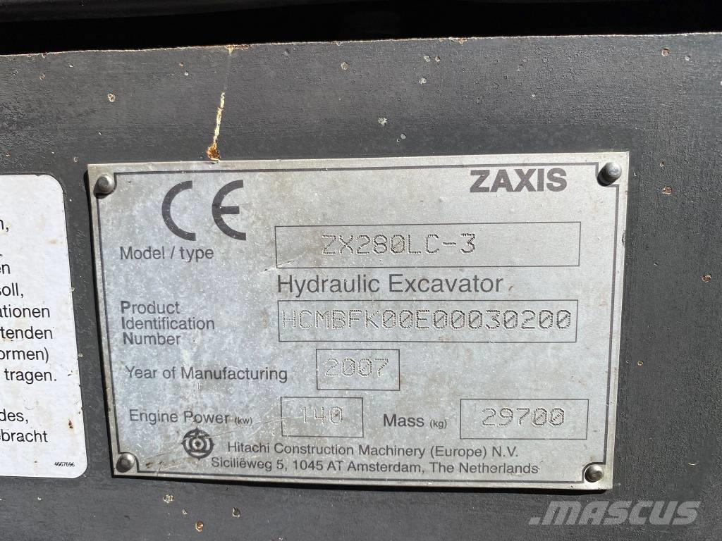 Hitachi ZX 280 LC-3 Pásová rýpadla