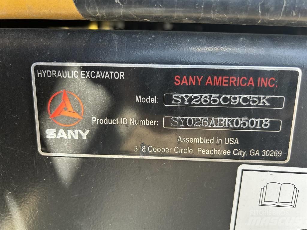 Sany SY265C Pásová rýpadla