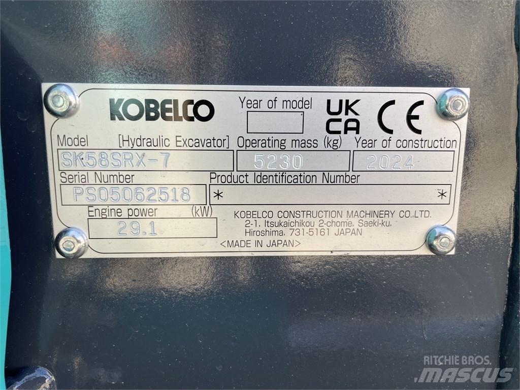 Kobelco SK 58 SRX-7 Mini rýpadla < 7t