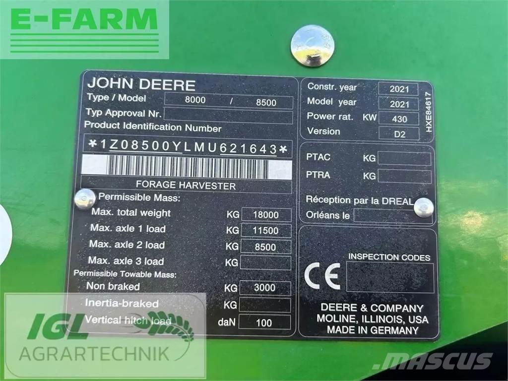 John Deere 8500i Samojízdné sekačky