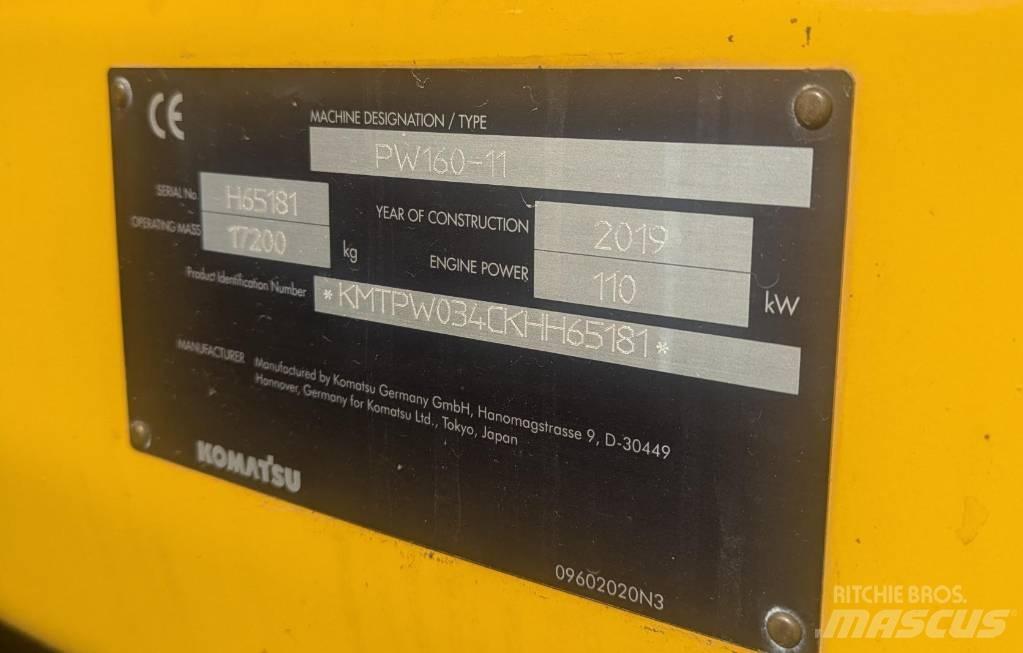 Komatsu PW160-11 Kolová rýpadla