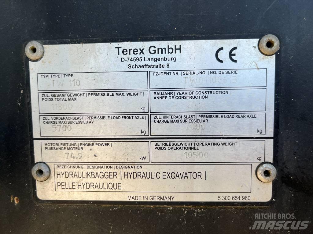 Terex TW 110 Kolová rýpadla