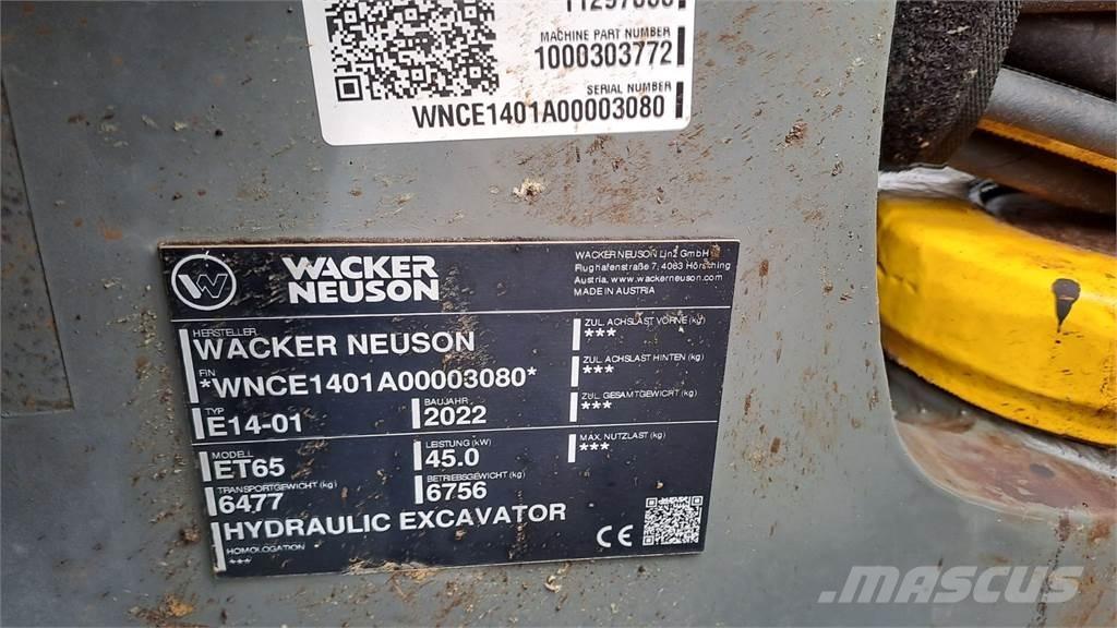Wacker Neuson ET65 Pásová rýpadla