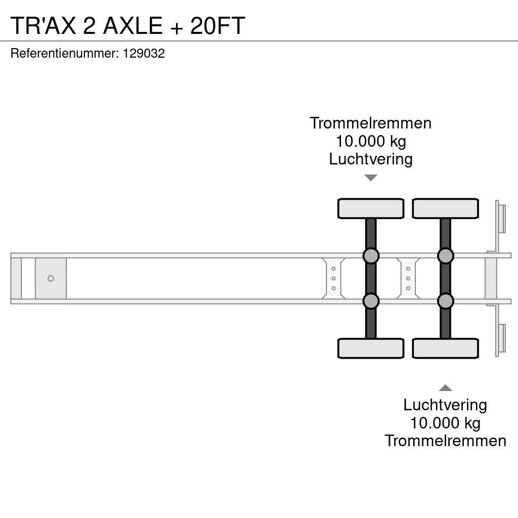  TR'AX 2 AXLE + 20FT Kontejnerové návěsy