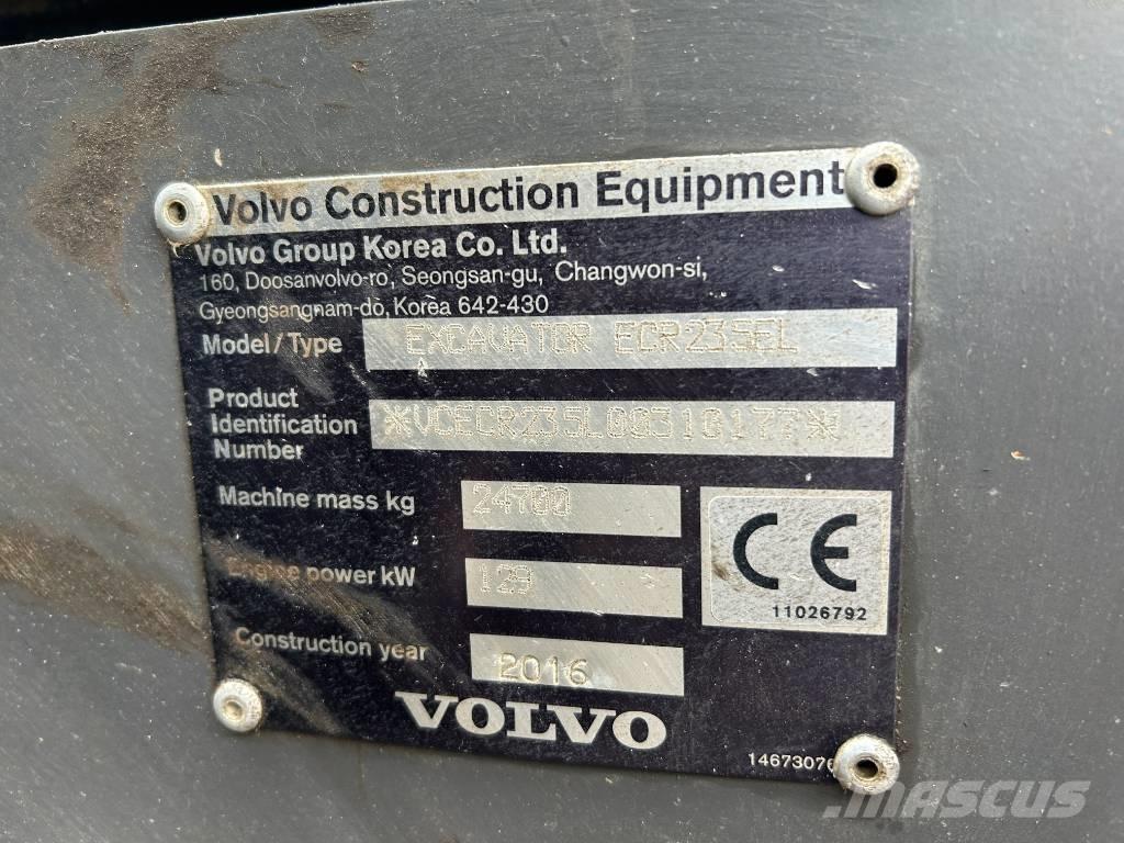 Volvo ECR 235 E L Pásová rýpadla