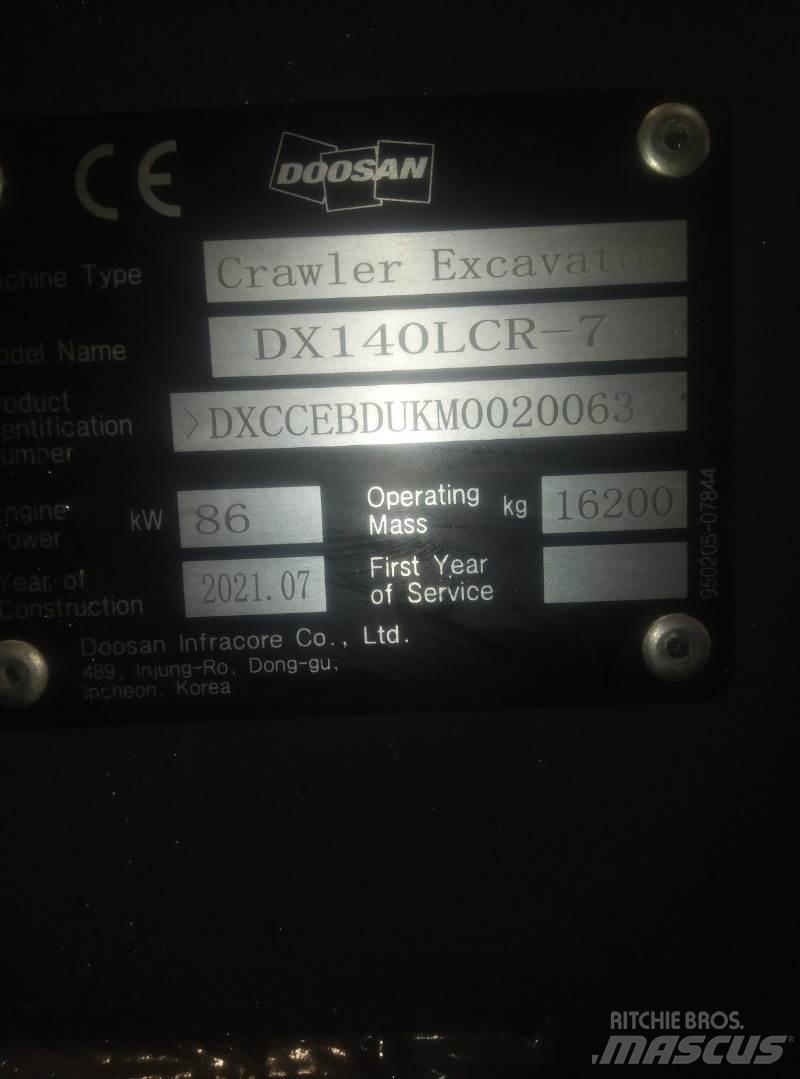 Doosan DX140LCR-7 Pásová rýpadla