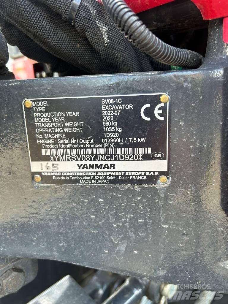 Yanmar SV08-1C Mini rýpadla < 7t