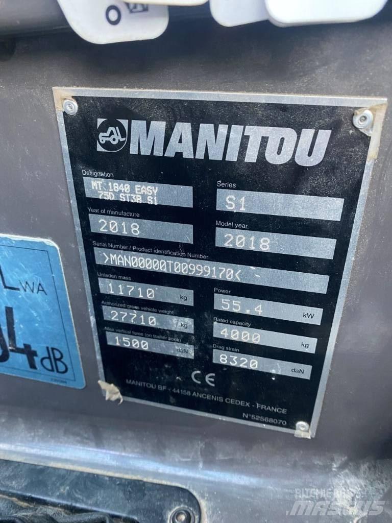 Manitou MT 1840 Teleskopické manipulátory
