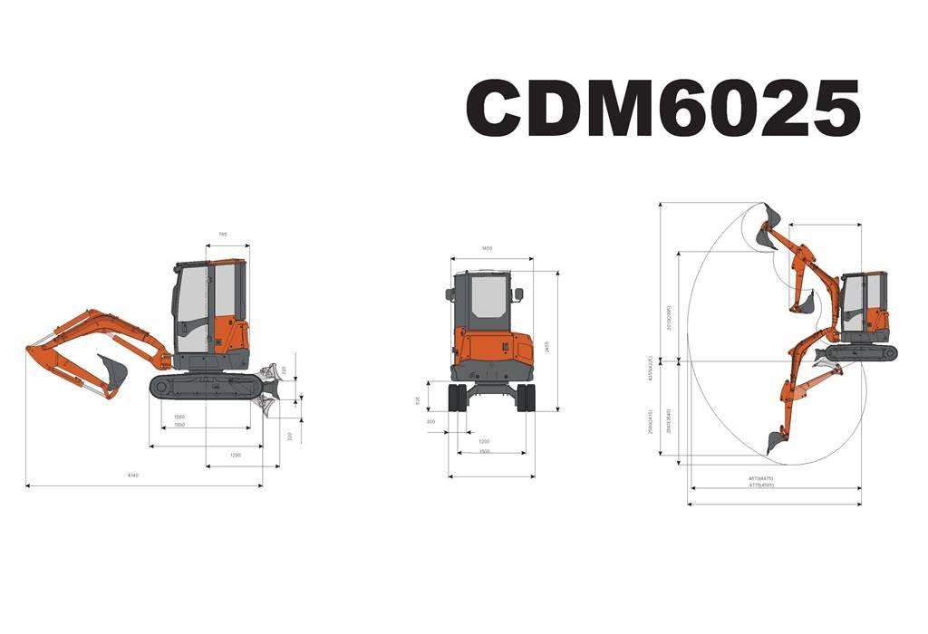 Lonking CDM6025 Mini rýpadla < 7t