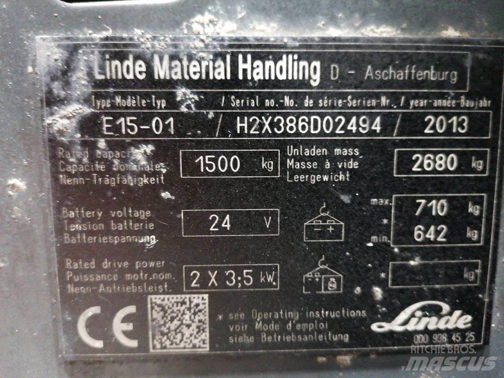Linde E15-01 Akumulátorové vozíky