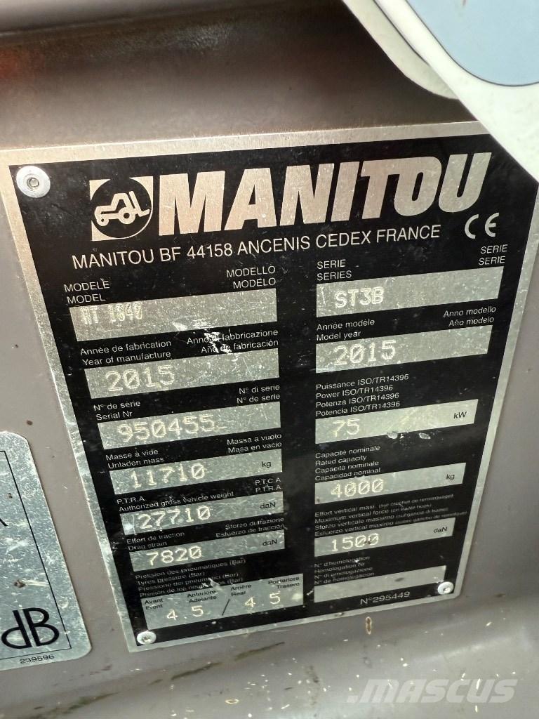 Manitou MT 1840 ST3B Teleskopické manipulátory