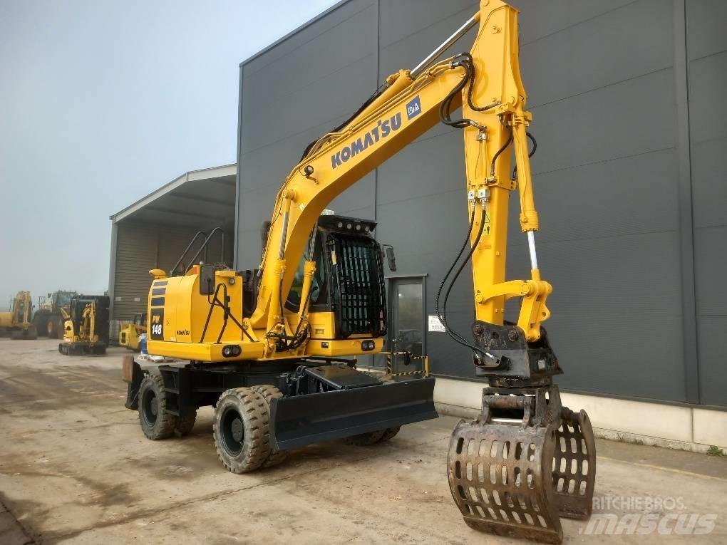 Komatsu PW148-10 Kolová rýpadla