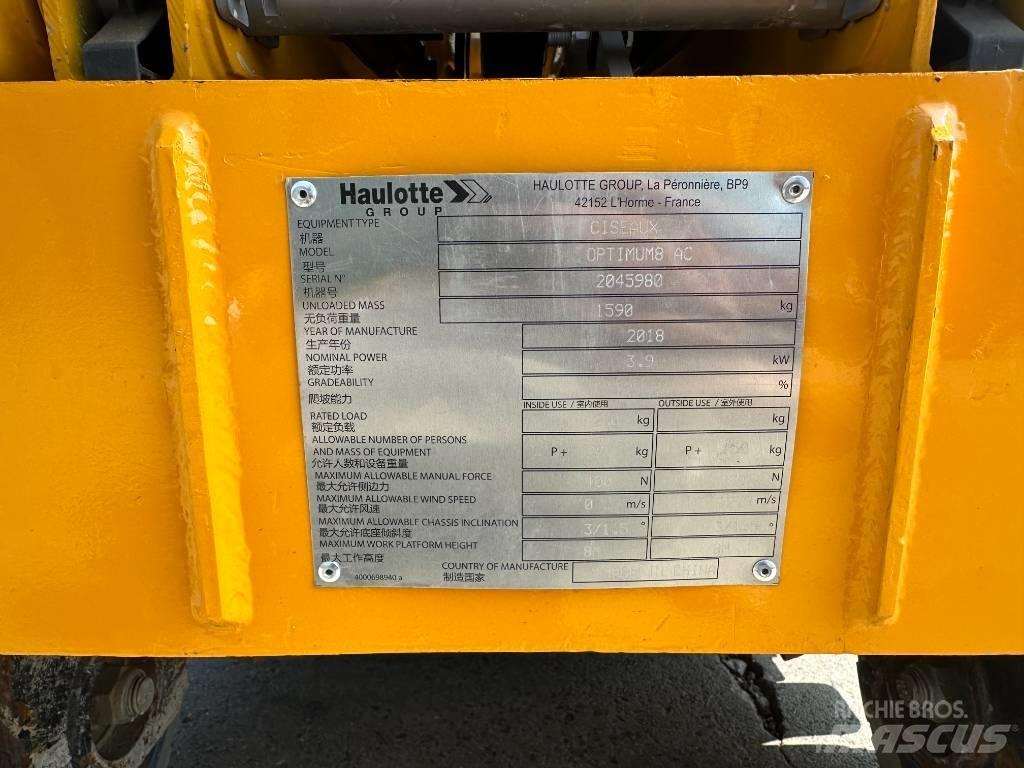 Haulotte OPTIMUM 8 Nůžková zvedací plošina